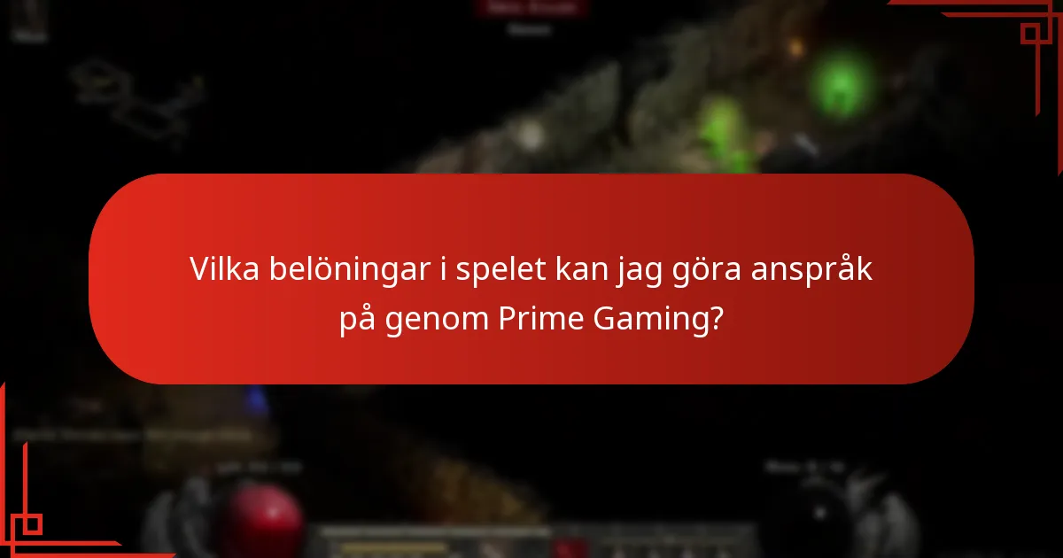 Vilka belöningar i spelet kan jag göra anspråk på genom Prime Gaming?