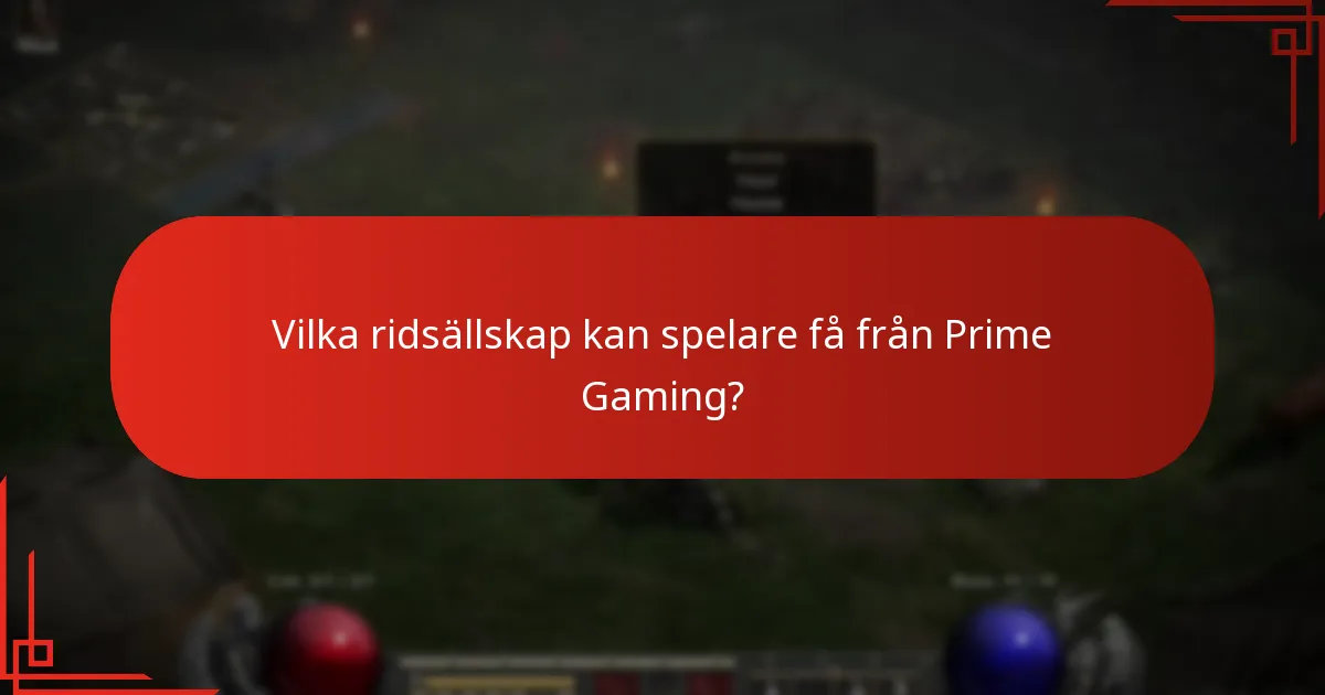 Vilka resurser kan erhållas via Prime Gaming?